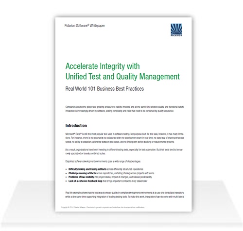 Download Whitepaper:Accelerate Integrity with Unified Test and Quality Management