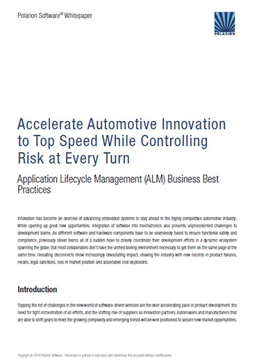 Whitepaper: Accelerate Automotive Innovation to Top Speed While Controlling Risk at Every Turn