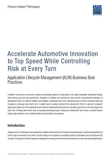 Whitepaper: Accelerate Automotive Innovation to Top Speed While Controlling Risk at Every Turn