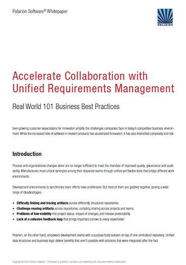 Whitepaper: Accelerate Collaboration with Unified Requirements Management