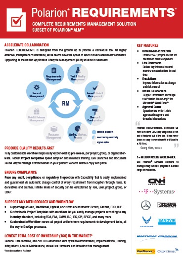 Polarion REQUIREMENTS Fact Sheet