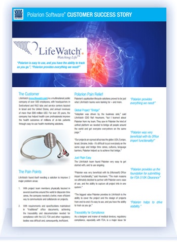 Polarion Customer Success Story: LifeWatch